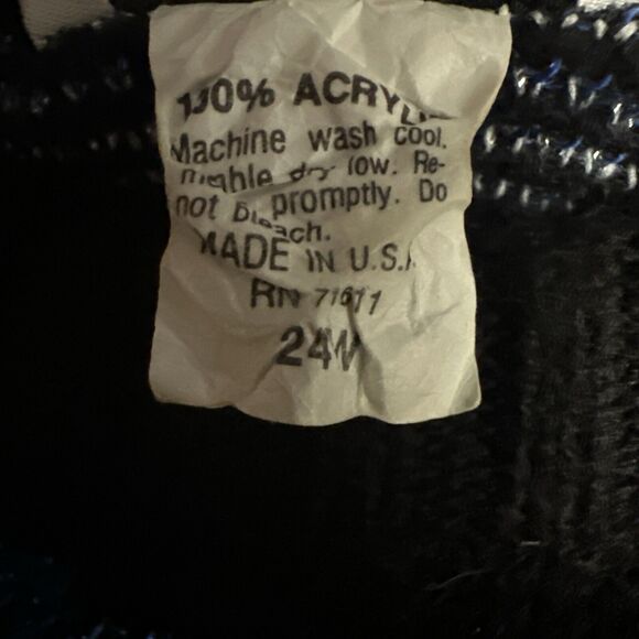 Vintage Distinctly Different Sweater Black, Blue And Silver Metallic Size 24W - Picture 4 of 9